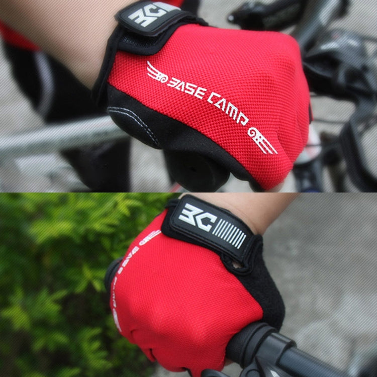 BaseCamp BC-204 Bicycle Half Finger Gloves Lycra Fabric Cycling Gloves, Size: L, Size: L