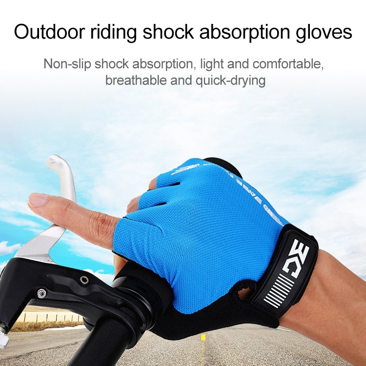 BaseCamp BC-204 Bicycle Half Finger Gloves Lycra Fabric Cycling Gloves, Size: L, Size: L