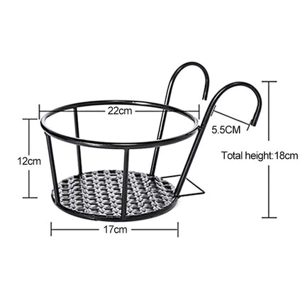 Iron Metal Railing Potted Plant Shelves Hanging Flowerpot Rack