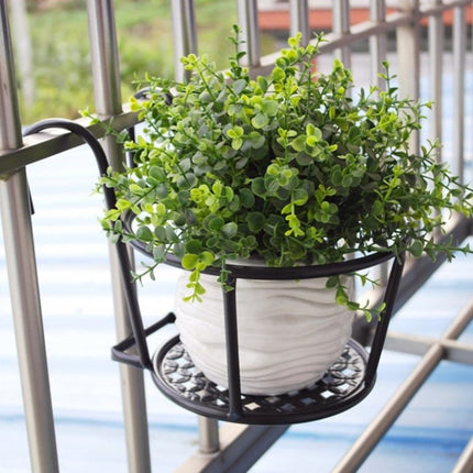 Iron Metal Railing Potted Plant Shelves Hanging Flowerpot Rack