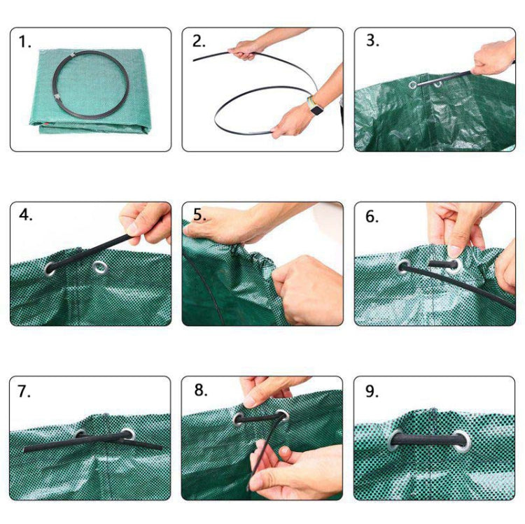 132 Gallons 500L PP Garden Fallen Leaves Bags Green Waste Bags, Size: 80cm x 100cm