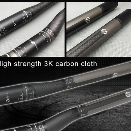 TOSEEK Full Carbon Fiber Road Bike Bent Handlebar, Size: 620mm (Matte), 620mm