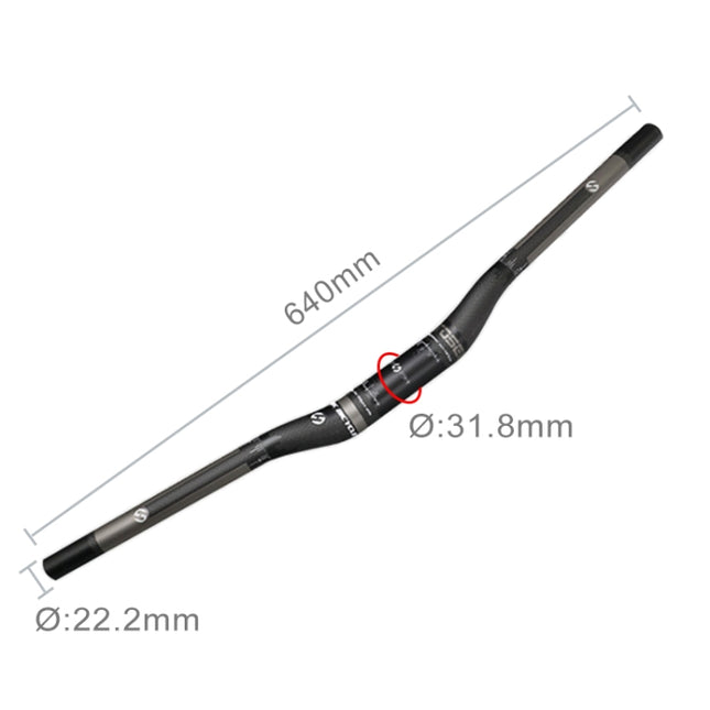 TOSEEK Full Carbon Fiber Road Bike Bent Handlebar, Size: 640mm (Matte), 640mm