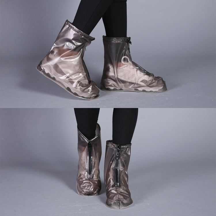 Fashion PVC Non-slip Waterproof Thick-soled Shoe Cover Size: M