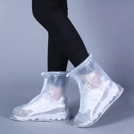 Fashion PVC Non-slip Waterproof Thick-soled Shoe Cover Size: M, Size: M