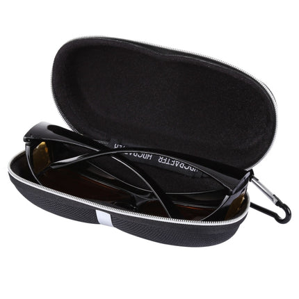 HDCRAFTER E-001 Sunglasses Zipper Style Solid Glasses Protection Case + Microfiber Cloth, Size: 16*7*4cm, HDCRAFTER E-001 Glasses Case