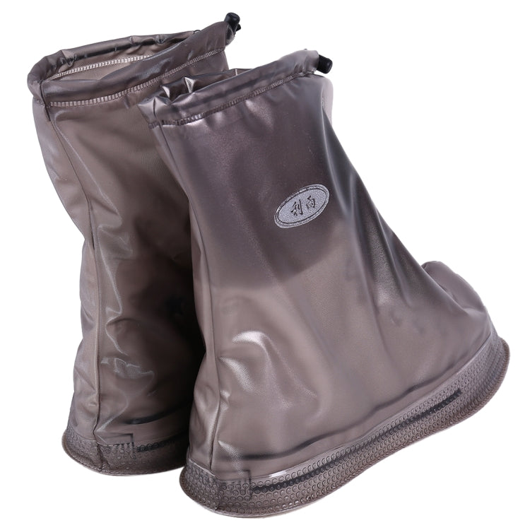Fashion PVC Non-slip Waterproof Thick-soled Shoe Covers Size: XXL