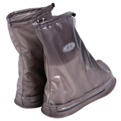 Fashion PVC Non-slip Waterproof Thick-soled Shoe Covers Size: XXL