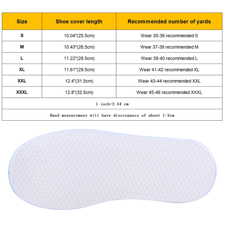 Fashion PVC Non-slip Waterproof Thick-soled Shoe Covers Size: XXL