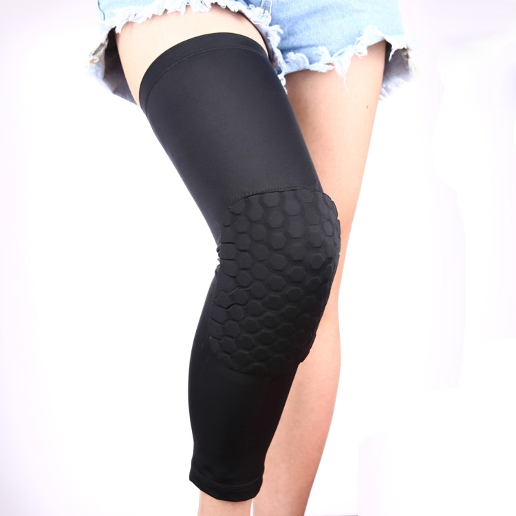 1 PC Beehive Shaped Sports Collision-resistant Lycra Elastic Knee Support Guard, Long Version, Size: XL, XL