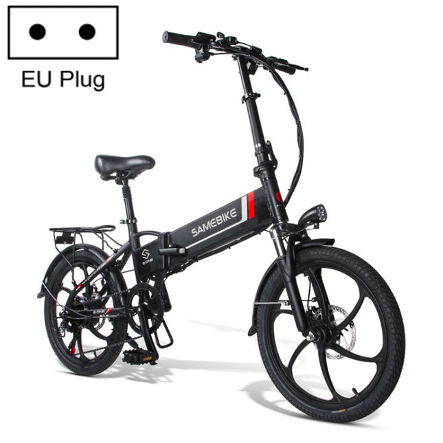 20LVXD30 20 Inch 48V Lithium Battery 350W Mini Valet Driving Folding Electric Bicycle, Black, White