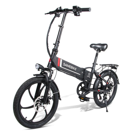 20LVXD30 20 Inch 48V Lithium Battery 350W Mini Valet Driving Folding Electric Bicycle, Black, White