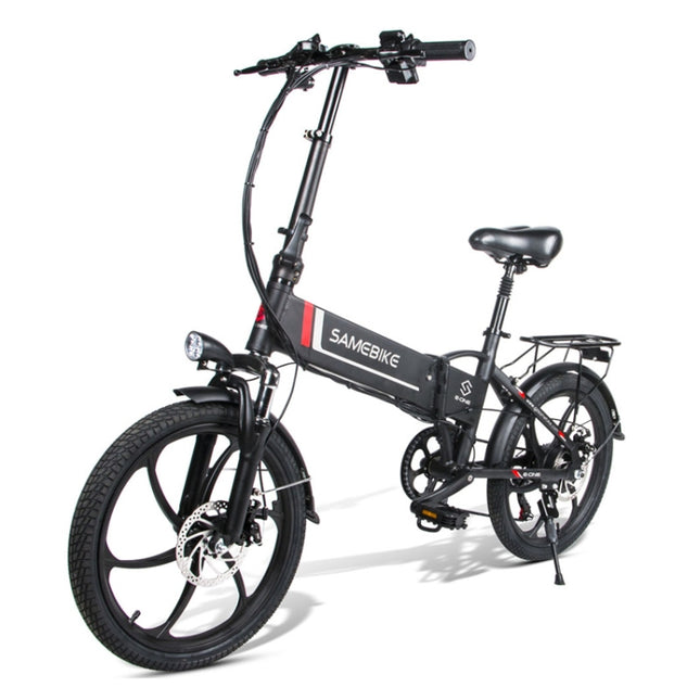 20LVXD30 20 Inch 48V Lithium Battery 350W Mini Valet Driving Folding Electric Bicycle, Black, White