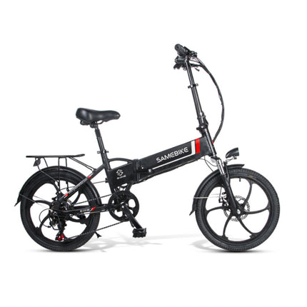 20LVXD30 20 Inch 48V Lithium Battery 350W Mini Valet Driving Folding Electric Bicycle, Black, White