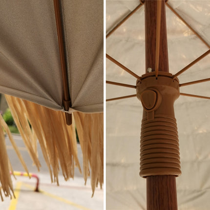 Beach Holiday Shade Imitation Straw Umbrella, Specification: 2m
