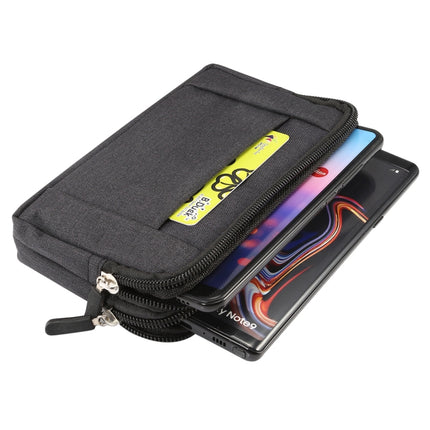 Sports Denim Universal Phone Bag Waist Bag for 5.5~6.3 inch Smartphones, Size: L