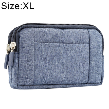 Sports Denim Universal Phone Bag Waist Bag for 6.4~6.5 inch Smartphones, Size: XL