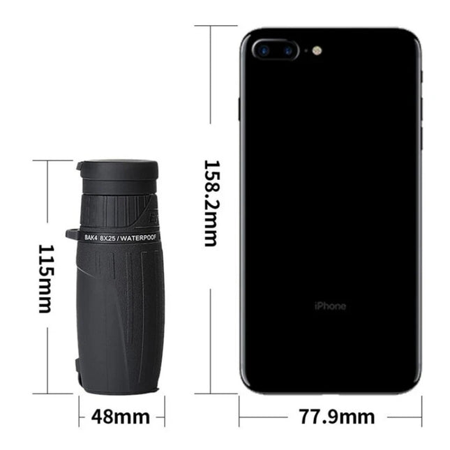 Eyeskey 10X25 Portable Monocular Binoculars Large-field Low-light Night Vision Telescope, 10X25