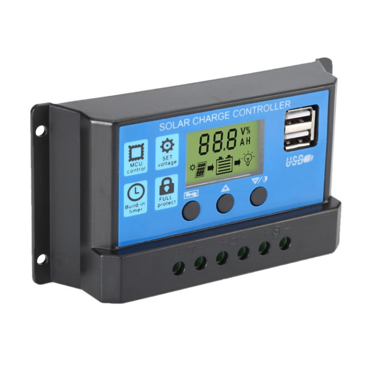 CMTD-2420 20A 12V/24V Solar Charge / Discharge Controller with LED Display & Dual USB Ports