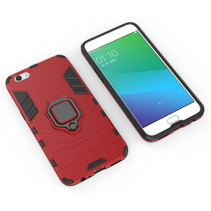 PC + TPU Shockproof Protective Case for OPPO R9s, with Magnetic Ring Holder, For OPPO R9s