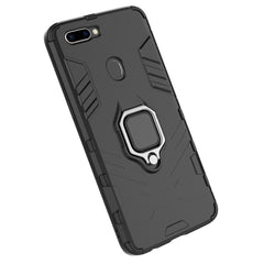 PC + TPU Shockproof Protective Case for OPPO R11s Plus, with Magnetic Ring Holder