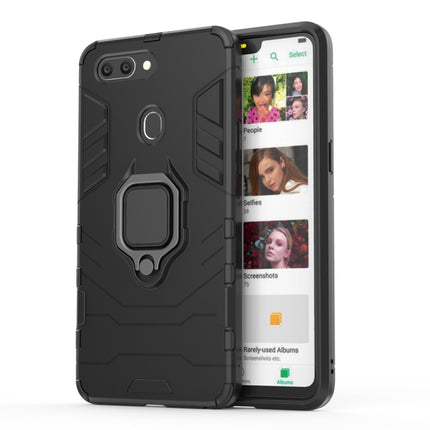 PC + TPU Shockproof Protective Case for OPPO R15, with Magnetic Ring Holder, For OPPO R15