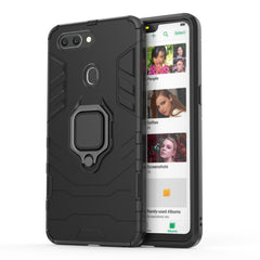 PC + TPU Shockproof Protective Case for OPPO R15, with Magnetic Ring Holder