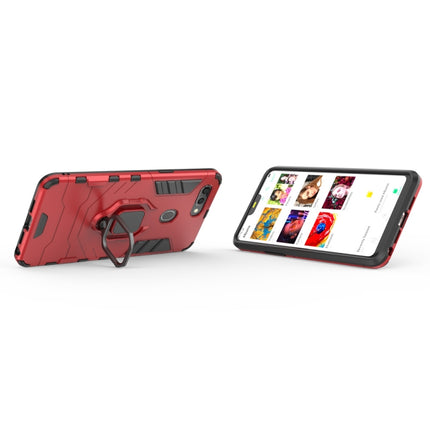 PC + TPU Shockproof Protective Case for OPPO R15, with Magnetic Ring Holder, For OPPO R15
