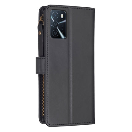 9 Card Slots Zipper Wallet Leather Flip Phone Case For OPPO A16 / A16s / A54s / A55 5G / A54 4G, For OPPO A16 / A16s / A54s / A55 5G / A54 4G