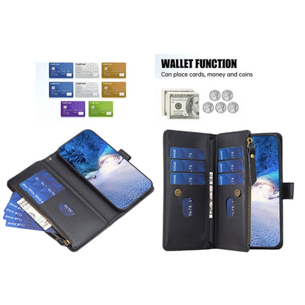 9 Card Slots Zipper Wallet Leather Flip Phone Case For OPPO A16 / A16s / A54s / A55 5G / A54 4G, For OPPO A16 / A16s / A54s / A55 5G / A54 4G