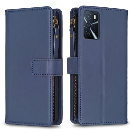 9 Card Slots Zipper Wallet Leather Flip Phone Case For OPPO A16 / A16s / A54s / A55 5G / A54 4G, For OPPO A16 / A16s / A54s / A55 5G / A54 4G