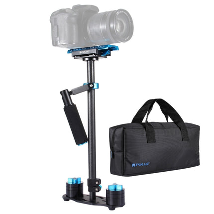 PULUZ 38.5-61cm Carbon Fibre Handheld Stabilizer for DSLR & DV Digital Video & Cameras, Load Range: 0.5-3kg, P60T Black, P60T Blue