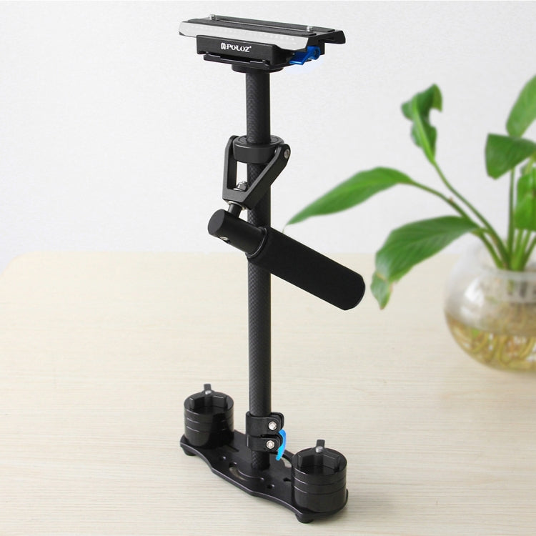 PULUZ 38.5-61cm Carbon Fibre Handheld Stabilizer for DSLR & DV Digital Video & Cameras, Load Range: 0.5-3kg, P60T Black, P60T Blue