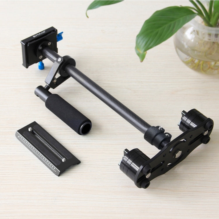 PULUZ 38.5-61cm Carbon Fibre Handheld Stabilizer for DSLR & DV Digital Video & Cameras, Load Range: 0.5-3kg, P60T Black, P60T Blue