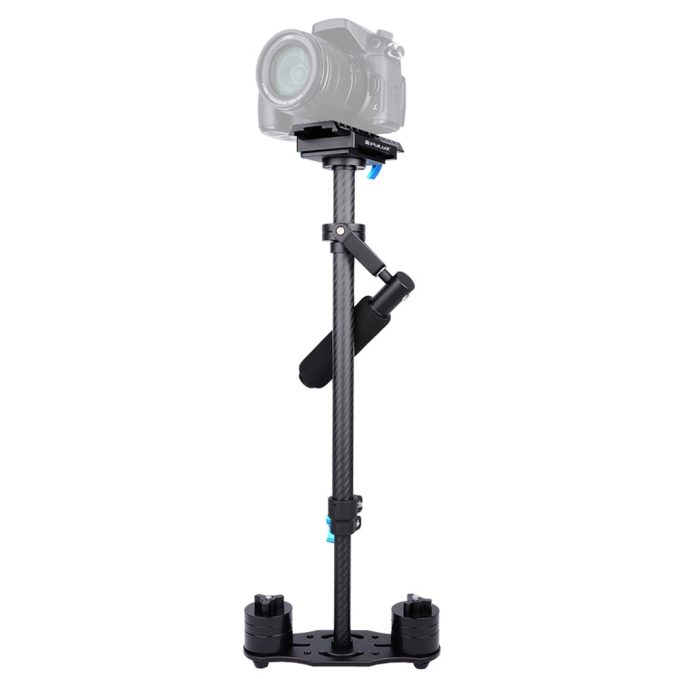 PULUZ 38.5-61cm Carbon Fibre Handheld Stabilizer for DSLR & DV Digital Video & Cameras, Load Range: 0.5-3kg, P60T Black, P60T Blue