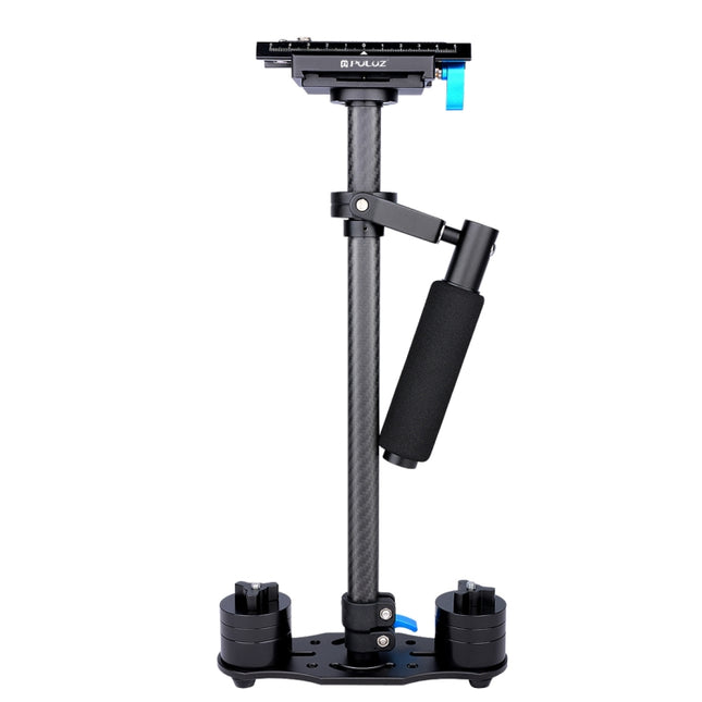 PULUZ 38.5-61cm Carbon Fibre Handheld Stabilizer for DSLR & DV Digital Video & Cameras, Load Range: 0.5-3kg, P60T Black, P60T Blue
