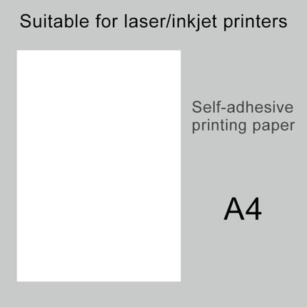 100pcs / Pack A4 Self-adhesive Printer Paper