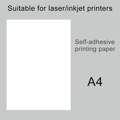 100pcs / Pack A4 Self-adhesive Printer Paper