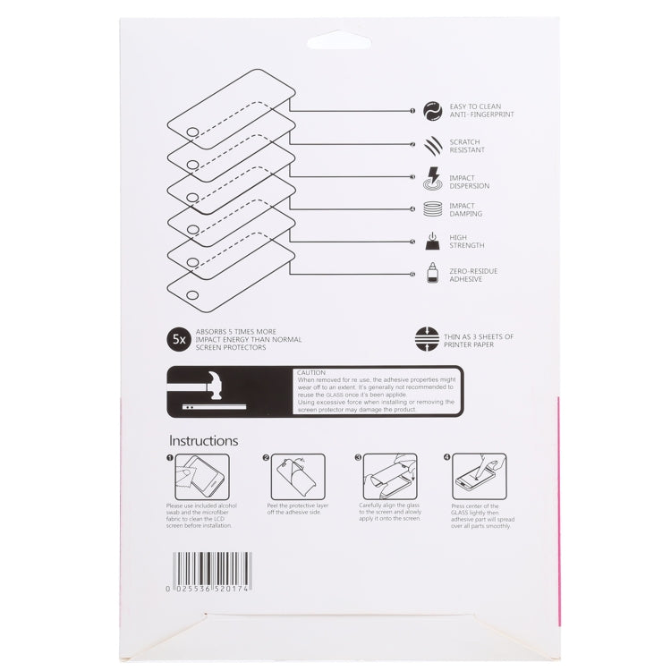 100 PCS For 10 inch Tempered Glass Film Screen Protector Paper Package