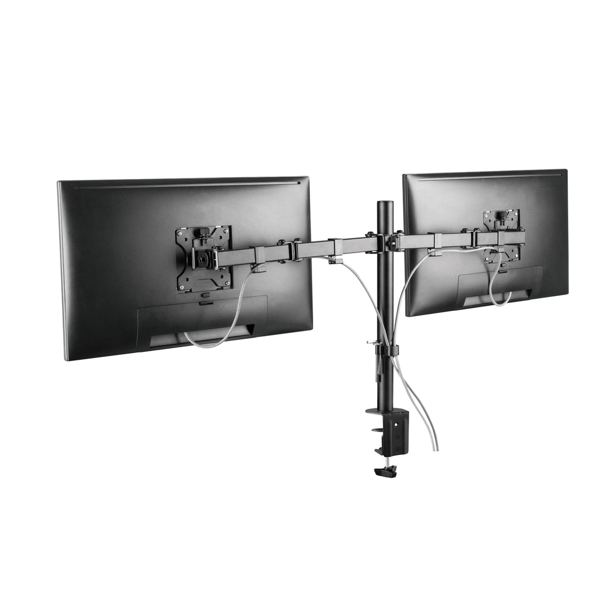 ProperAV Desk Monitor Mount 17" - 32" Dual Swing Arm VESA Max 100x100