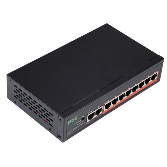 8 Ports 10/100Mbps POE Switch IEEE802.3af Power Over Ethernet Network Switch for IP Camera VoIP Phone AP Devices, 8 Ports Black