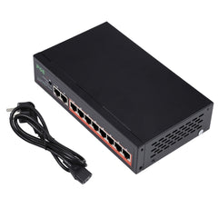 8 Ports 10/100Mbps POE Switch IEEE802.3af Power Over Ethernet Network Switch for IP Camera VoIP Phone AP Devices, 8 Ports Black