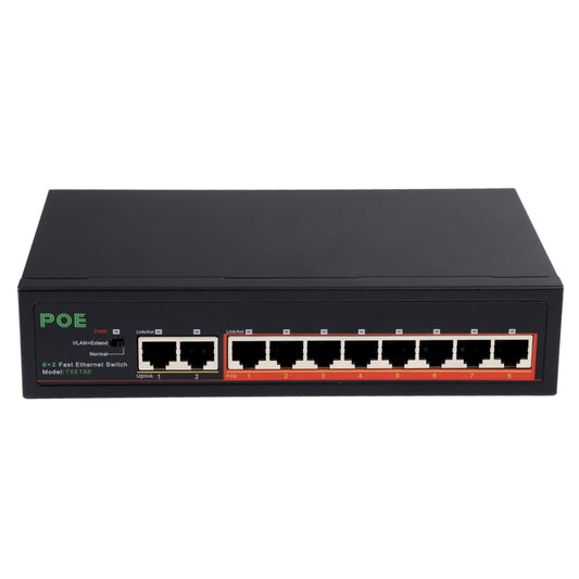 8 Ports 10/100Mbps POE Switch IEEE802.3af Power Over Ethernet Network Switch for IP Camera VoIP Phone AP Devices, 8 Ports Black