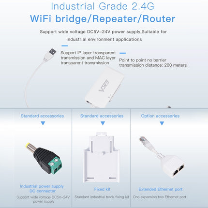 VONETS VAP11G-500S High Power CPE 20dbm Mini WiFi 300Mbps Bridge WiFi Repeater Signal Booster, Outdoor Wireless Point to Point, No Abstacle, VAP11G-500