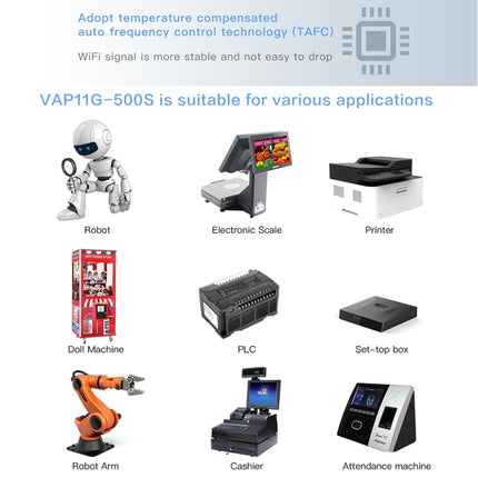 VONETS VAP11G-500S High Power CPE 20dbm Mini WiFi 300Mbps Bridge WiFi Repeater Signal Booster, Outdoor Wireless Point to Point, No Abstacle, VAP11G-500