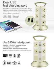 VONETS WiFi-SB-L3 3 Layers with 8 Outlets + 2 USB Ports + RJ45 Port 300Mbps WiFi Repeater Smart Power Sockets, EU Plug, Cable Length: 2m