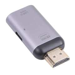 2 in 1 4K 60Hz HDMI Male to USB-C / Type-C Charging + USB-C / Type-C Female Adapter, HDMI