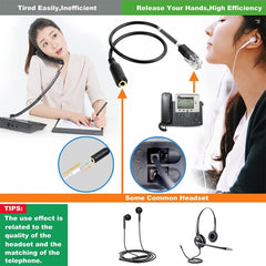 3.5mm Jack to RJ9 PC / Mobile Phones Headset to Office Phone Adapter Convertor Cable, Length: 32cm