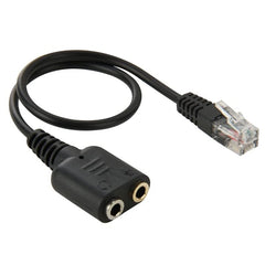 Dual 3.5mm Female to RJ9 PC / Mobile Phones Headset to Office Phone Adapter Convertor Cable, Length: 30cm
