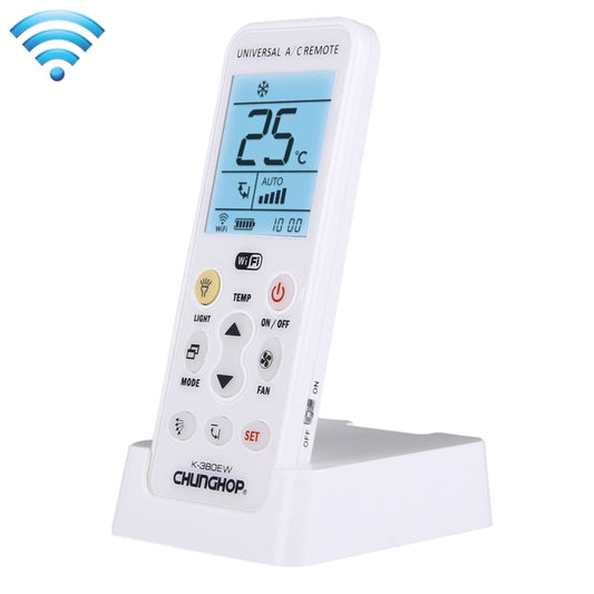 CHUNGHOP K-380EW WiFi Smart Universal LCD Air-Conditioner Remote Control with Holder, Support 2G / 3G / 4G / WiFi Network